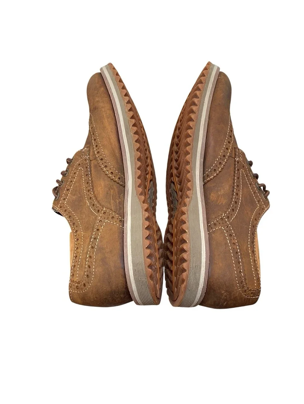 Skechers Ridge Vanek 63935 Wingtip Oxford Shoes Men’s 9 Brown Leather Brogue